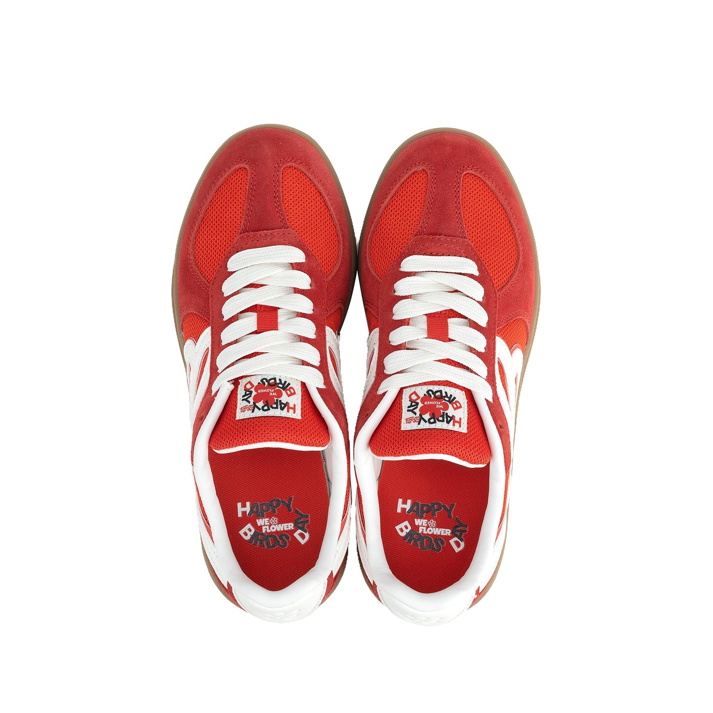 Happy Birds Day Low Sneakers red