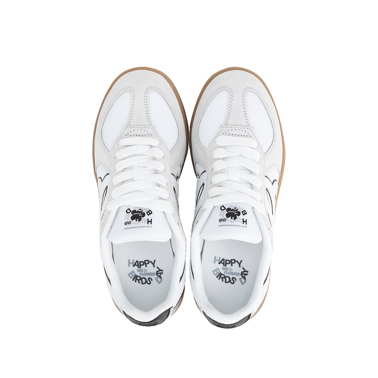 Happy Birds Day Low Sneakers white