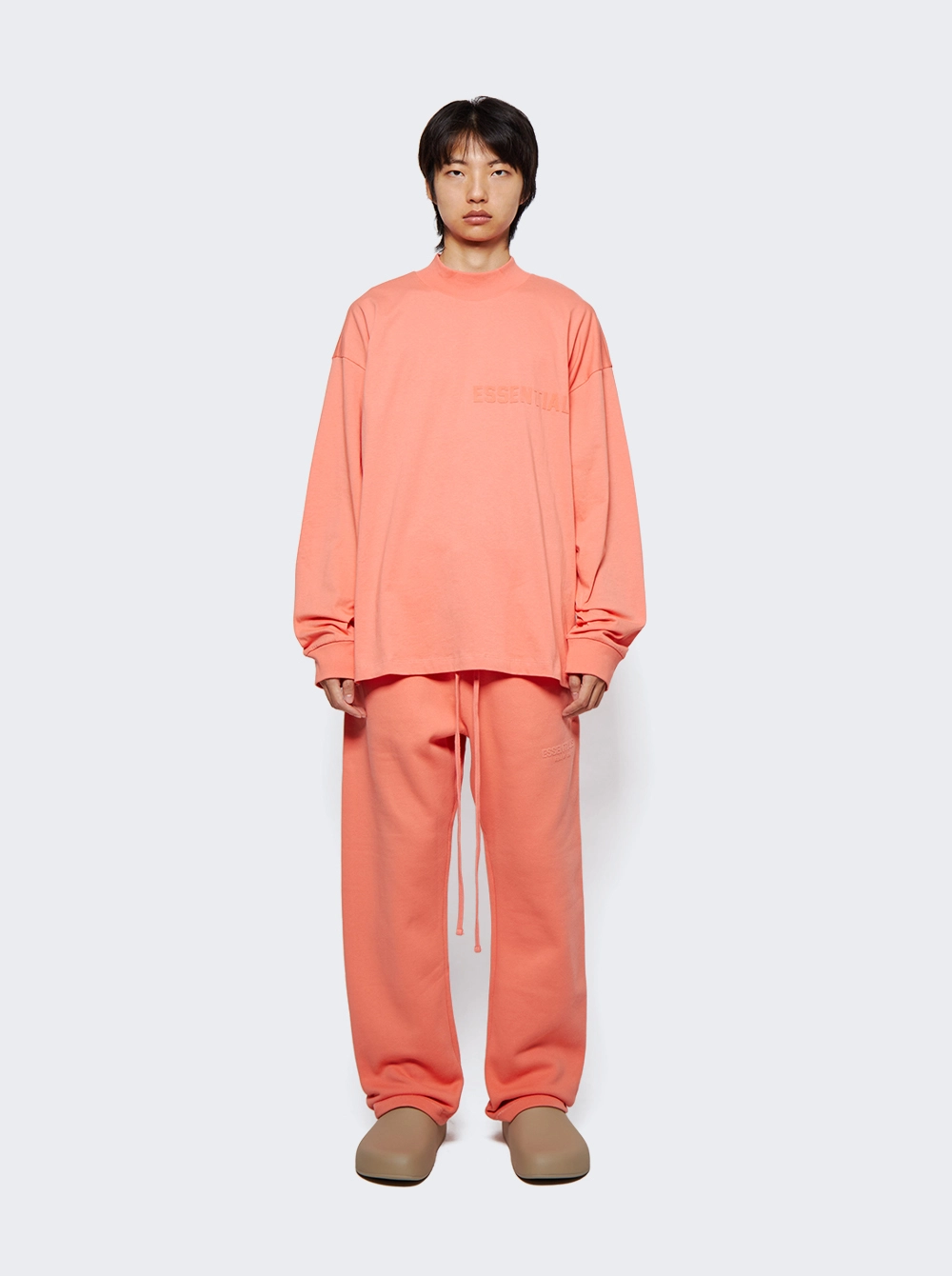 Fear of God Essentials Long-Sleeve Tee 'Coral'