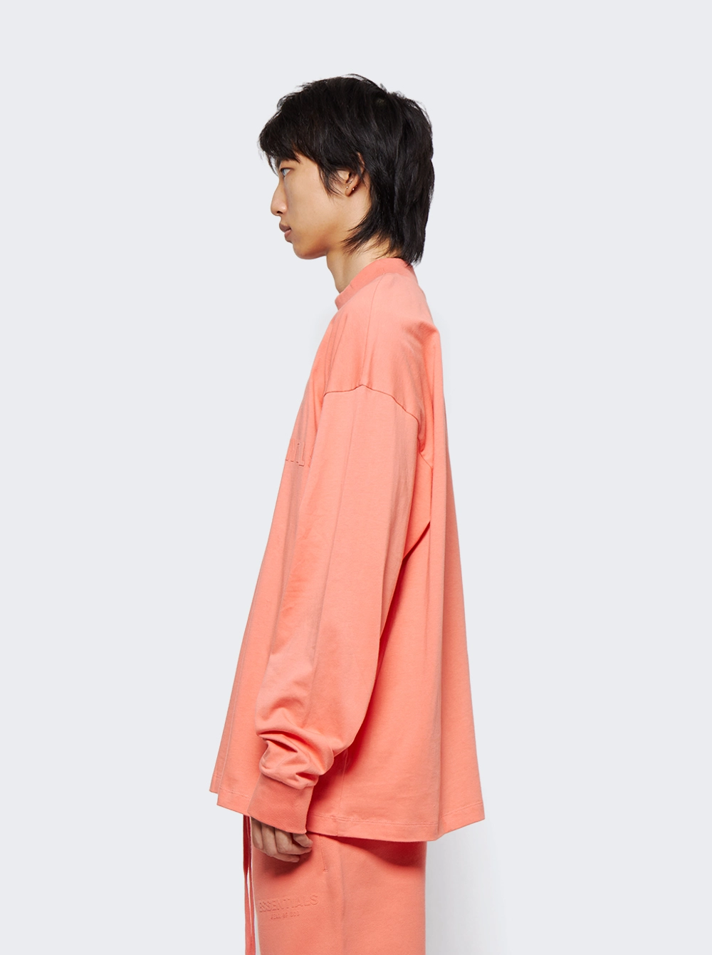 Fear of God Essentials Long-Sleeve Tee 'Coral'