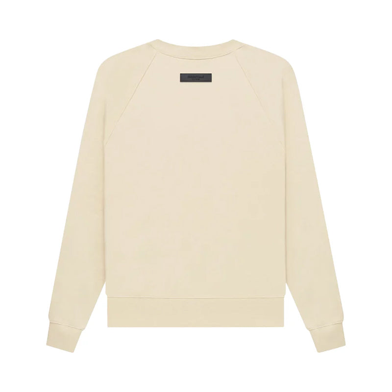 FEAR OF GOD ESSENTIALS LOGO CREW NECK SWEAT EGG SHELL COLOR