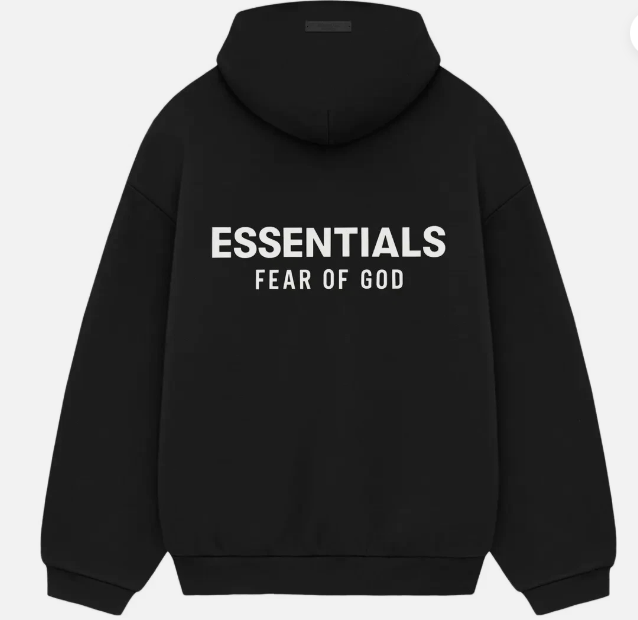 Fear Of God Essentials Fleece Hoodie II Black (192HO246250F) Men's Size XXS-2XL