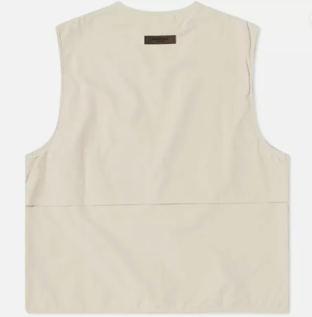 Fear of God Essentials Woven Twill Vest Eggshell (202SU222020F) Men Size XXS-2XL