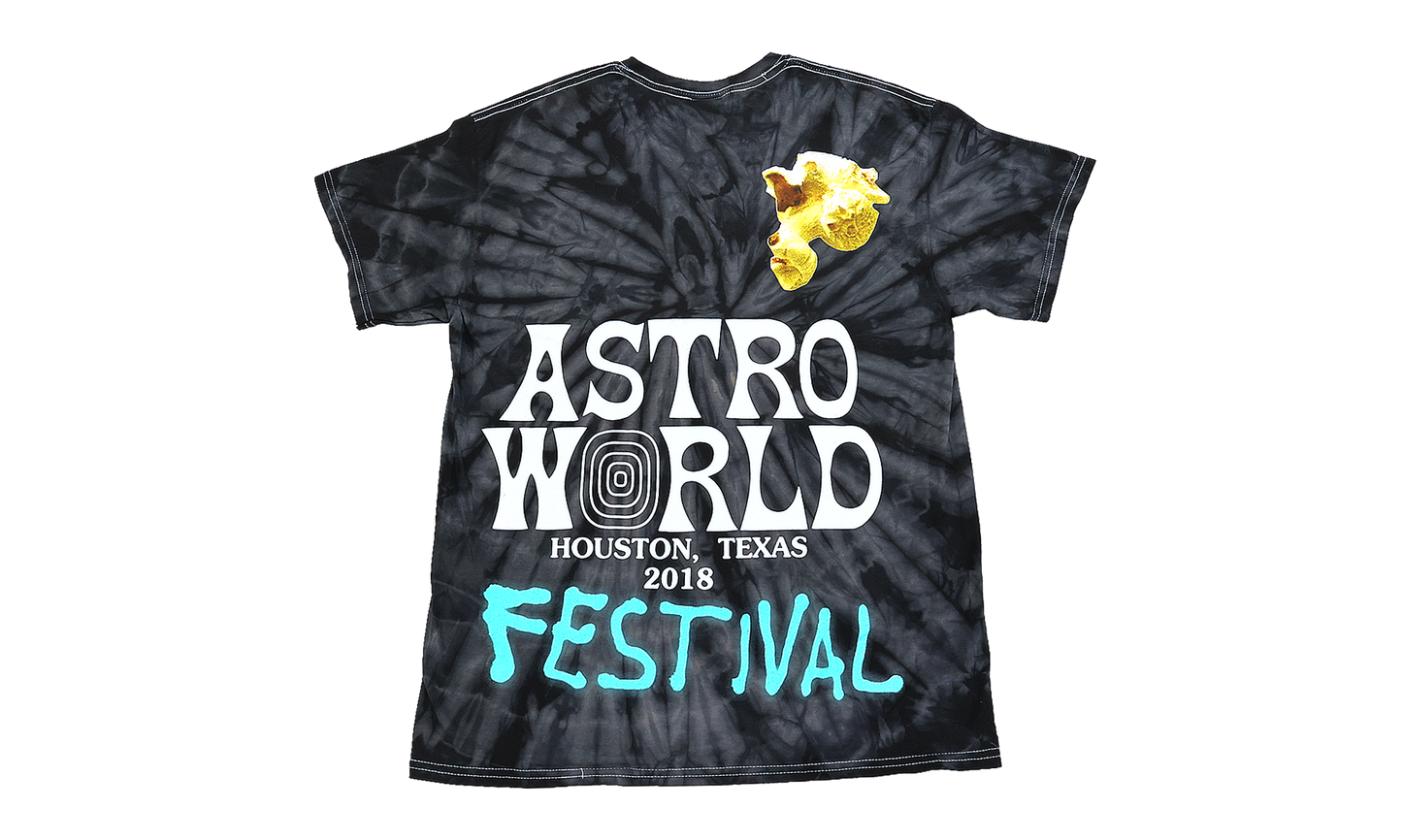 Travis Scott Festival Airbrush Tee Black Tie Dye (93665-241) Men's Size S-2XL