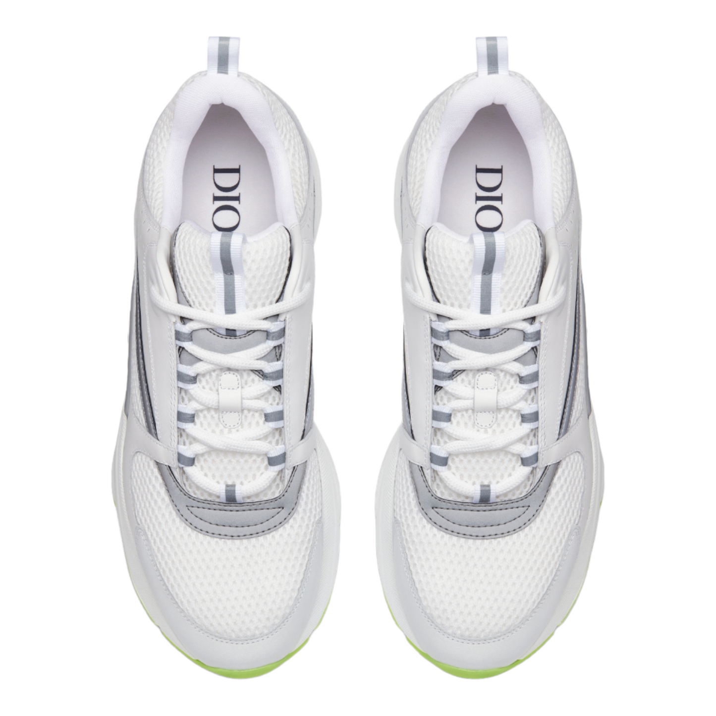 Dior B22 White Silver Fluo Green