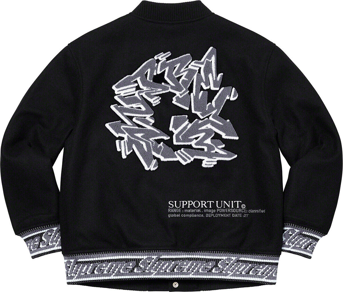 Supreme Support Unit Varsity Jacket FW21 (FW21J112) Men's Sizes M