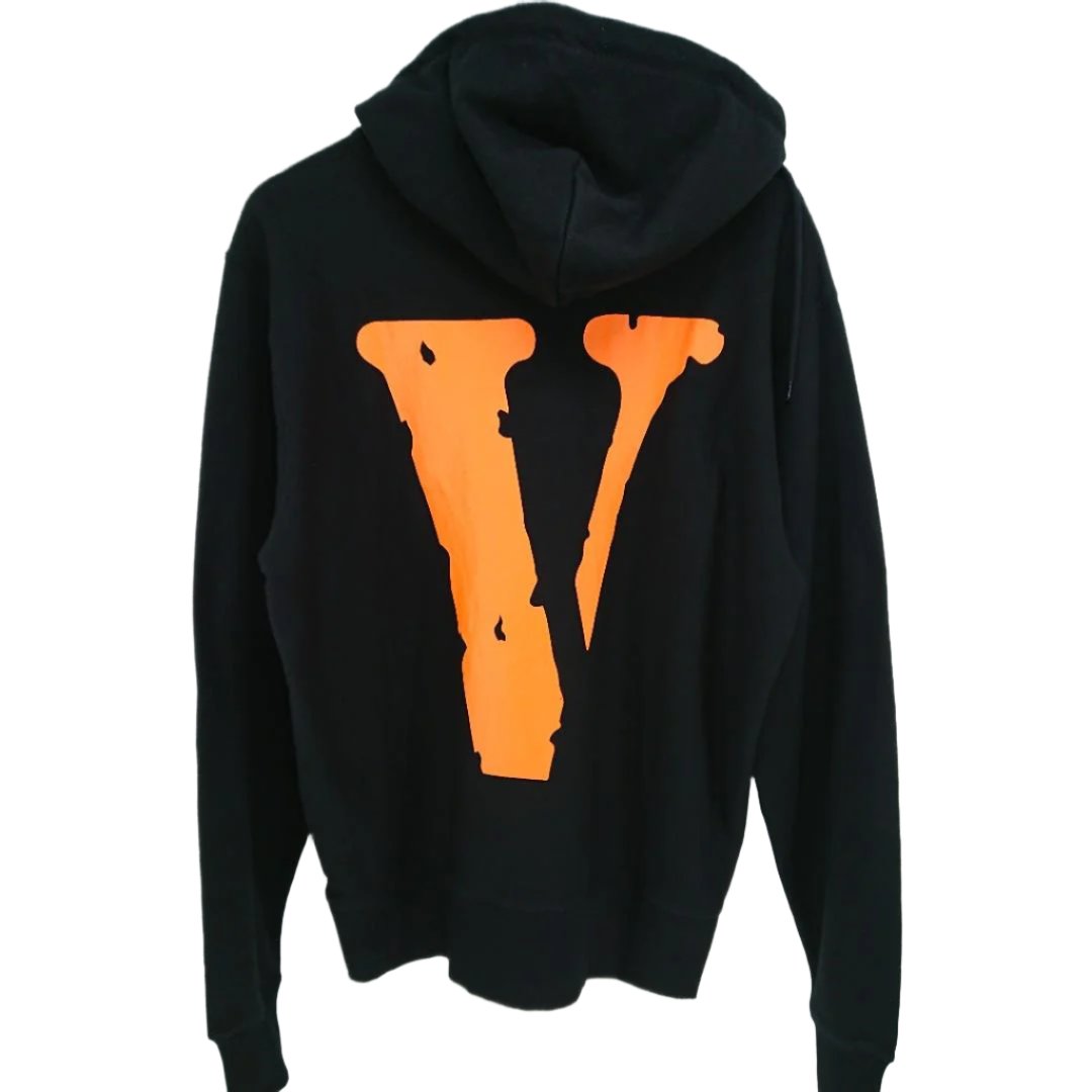 VLONE BLACK/ORANGE STAPLE HOODIE