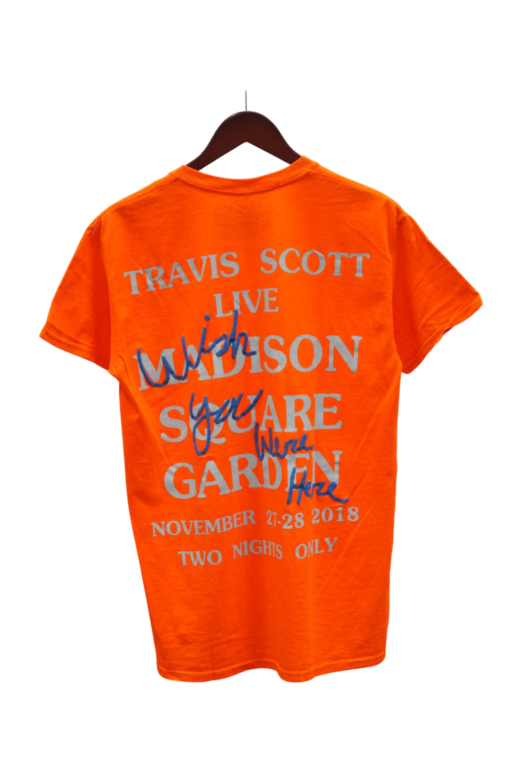 Travis Scott Madison Square Garden Tour Tee Orange (93665-336) Men's Size S-2XL