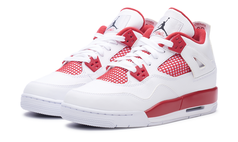 Nike Jordan 4 Retro Alternate 89 White Gym Red GS (408452-106) Youth Size 6Y-7Y