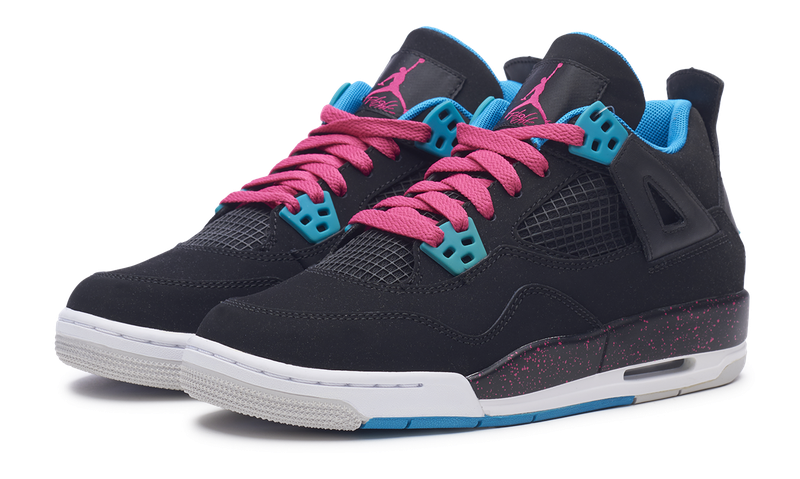 Nike Jordan 4 Retro Black Vivid Pink 2012 GS (487724-019) Youth Size 4Y-7Y