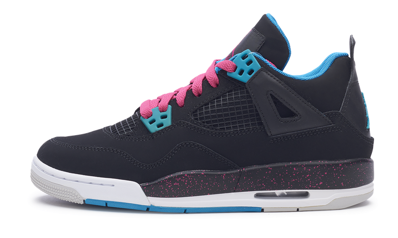 Nike Jordan 4 Retro Black Vivid Pink 2012 GS (487724-019) Youth Size 4Y-7Y