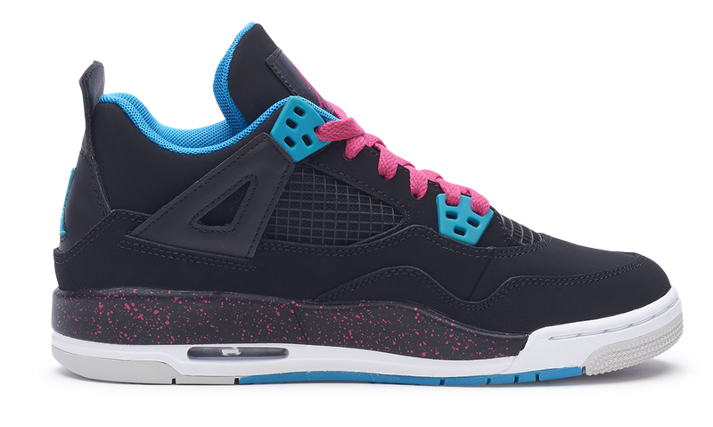 Nike Jordan 4 Retro Black Vivid Pink 2012 GS (487724-019) Youth Size 4Y-7Y