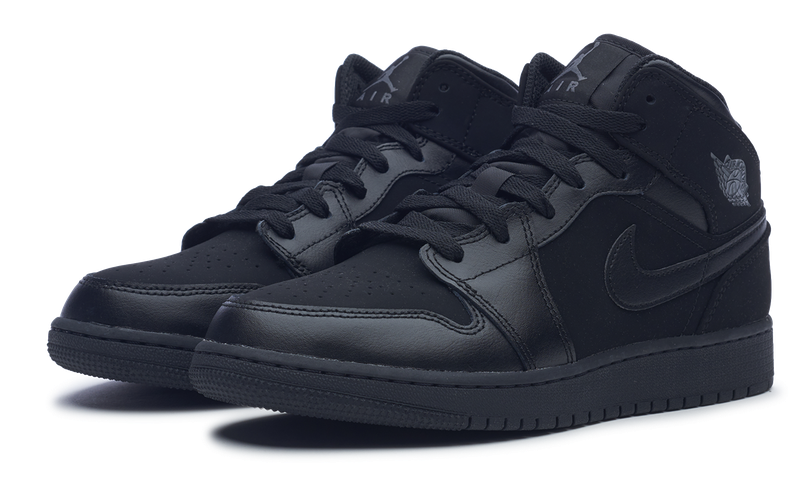 nike Air Jordan 1 Retro Mid GS 'Black Dark Grey'
