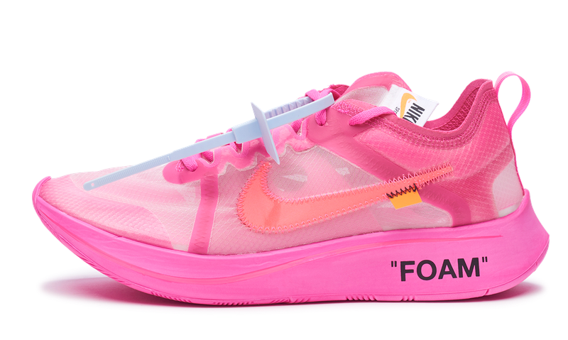 Nike Zoom Fly SP x OFF-WHITE Tulip Pink 2018 (AJ4588-600) Men's Size 4-13
