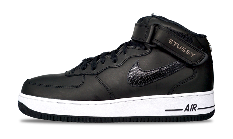 nike Air Force 1 Mid x Stussy Black Snakeskin 2022 (DJ7840-001) Size 5-14