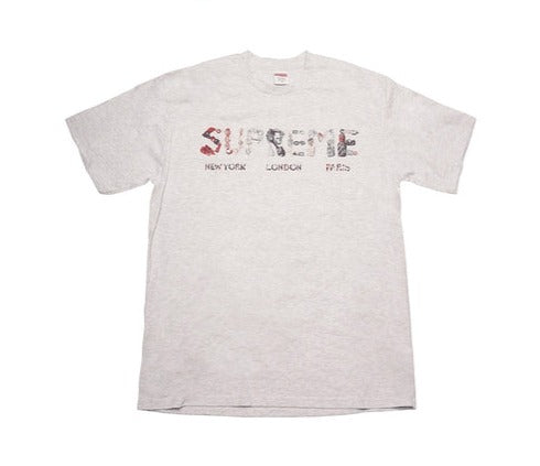 Supreme Rocks Tee Ash Grey/Black/Orange/Red/White SS18 (SS18T49) Men Size M-XL