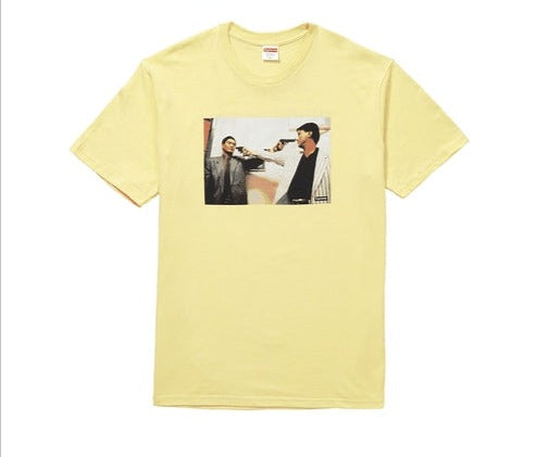 Supreme The Killer Trust Tee Heather Grey/Pale Yellow/Red (FW18T3) Size M-XL