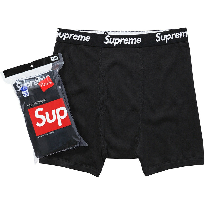 Supreme x Hanes Boxer Briefs 4 Pack Black/White (FW16A36/SS17A36) Size S-L