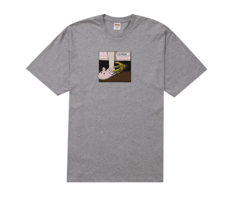 Supreme Bed Tee Heather Gray/Rust/White/Yellow FW21 (FW21T31) Size M-L