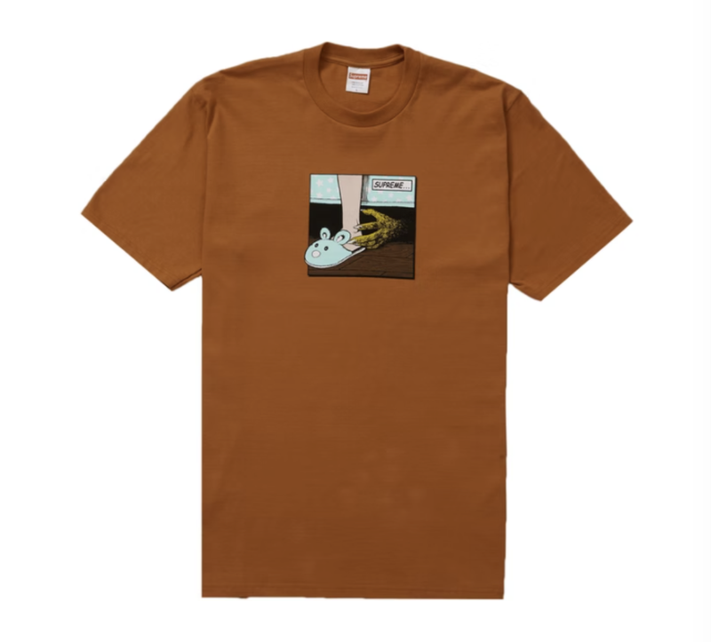 Supreme Bed Tee Heather Gray/Rust/White/Yellow FW21 (FW21T31) Size M-L