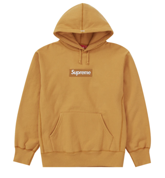 Supreme Box Logo Hooded Sweatshirt (FW21) Light Mustard
