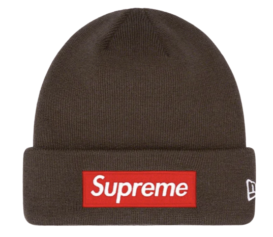 Supreme New Era Box Logo Beanie (FW22) Brown