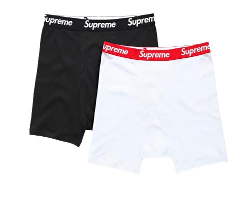 SUPREME HANES BOXER BRIEFS (4PACK) WHITE