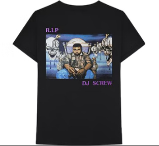 Travis Scott Astroworld RIP DJ Screw Tee Black (83665-104) Men's Size M-XXL