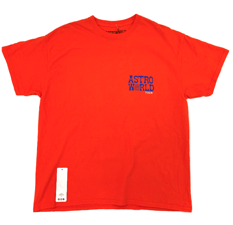 Travis Scott Madison Square Garden Tour Tee Orange (93665-336) Men's Size S-2XL