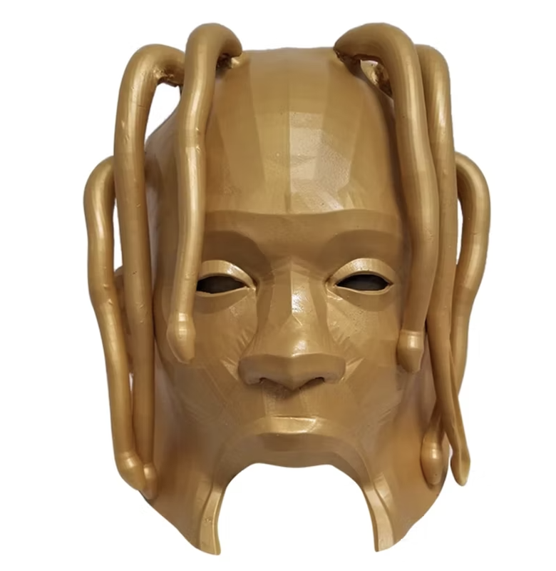Travis Scott Astroworld Mask Gold (83665-1409) One Size