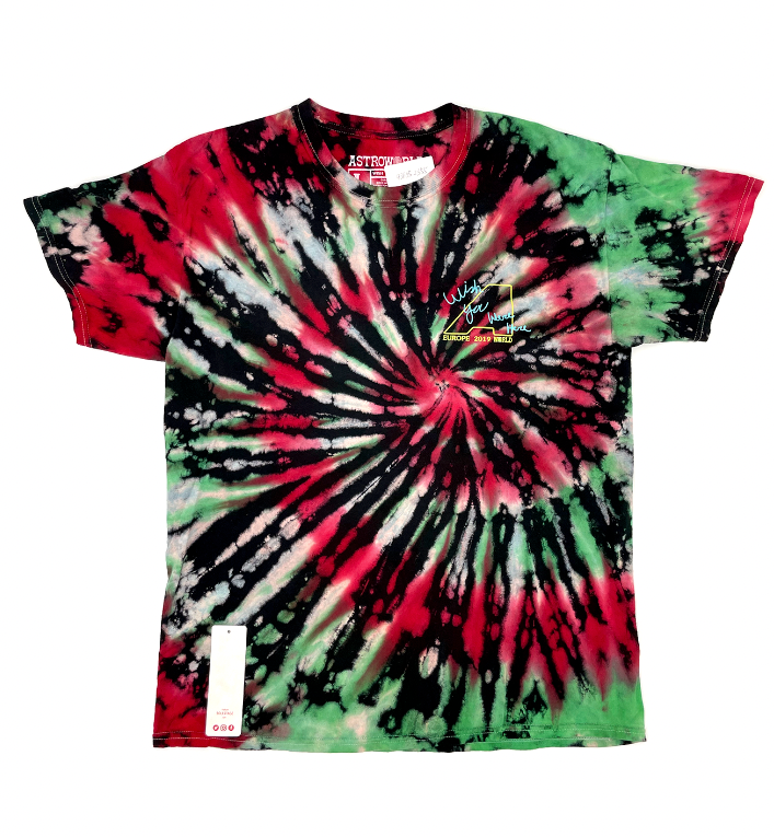 Travis Scott Blink Of An Eye Europe Tour Tee Tie-Dye (93665-352) Mens Size S-2XL