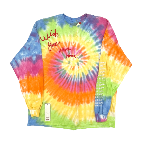 Travis Scott Wish You Were Here Popcorn L/S Tie Dye Tee (93665-442) Men Size XXL