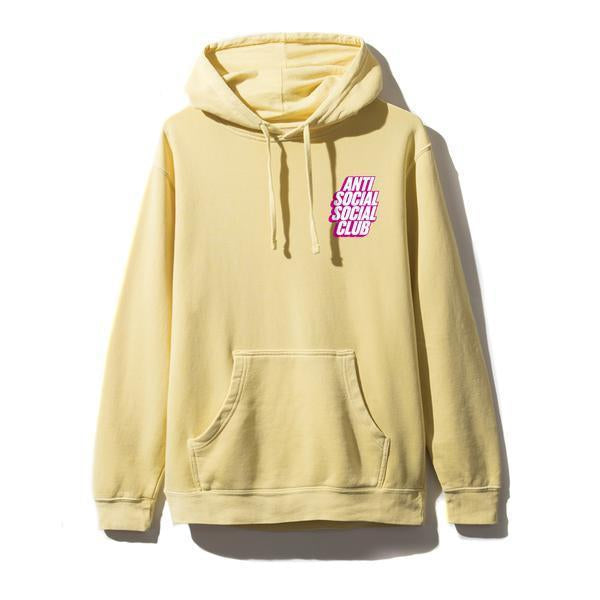 Antisocial Social Club Blocked Yellow Hoodie ASSW422 Men s Size L XL Solestage