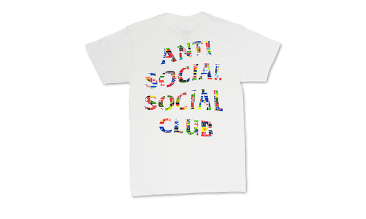 Antisocial Social Club Flag White Tee-NTWRK