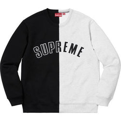 Supreme Split Crewneck Sweatshirt Black