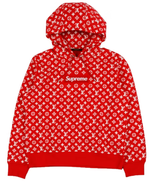 Louis Vuitton X Supreme Box Logo Hooded Sweatshirt Red – Solestage