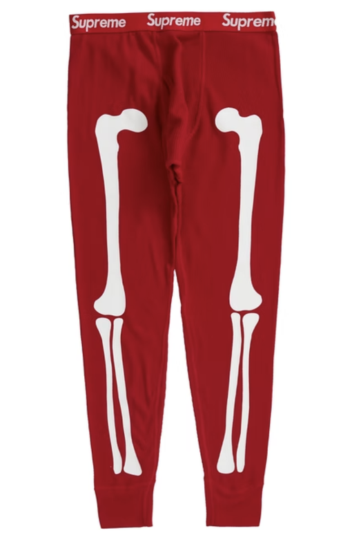 Supreme Hanes Bones Thermal Pants Red