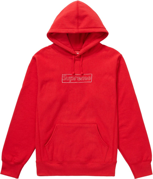 Supreme - Kaws Chalk Logo Hoodie - Men - Cotton - XXL - Red