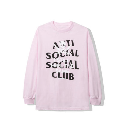Antisocial Social Club X NEIGHBORHOOD BLACK JACK LONG SLEEVE PINK TEE
