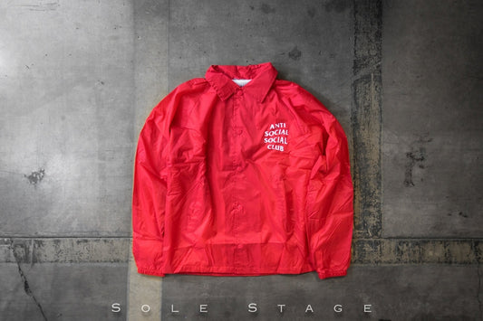 Antisocial Social Club Coach Jacket Red White