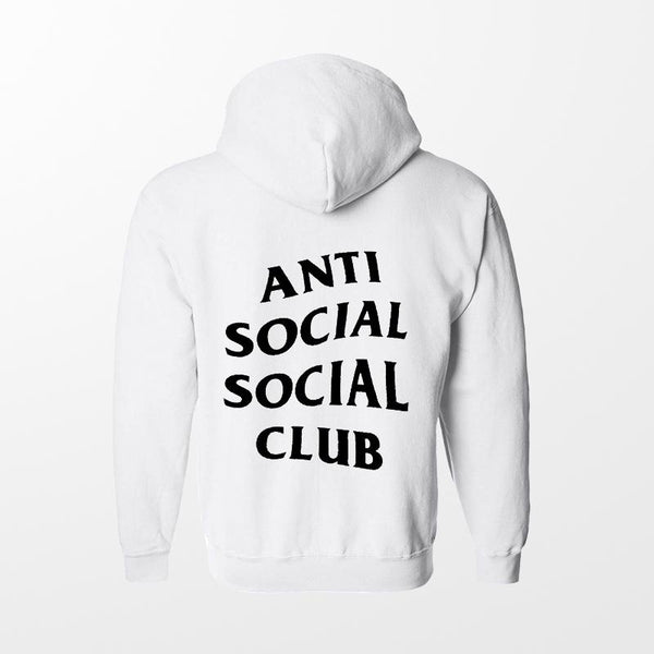 Antisocial Social Club Hoodie White Black