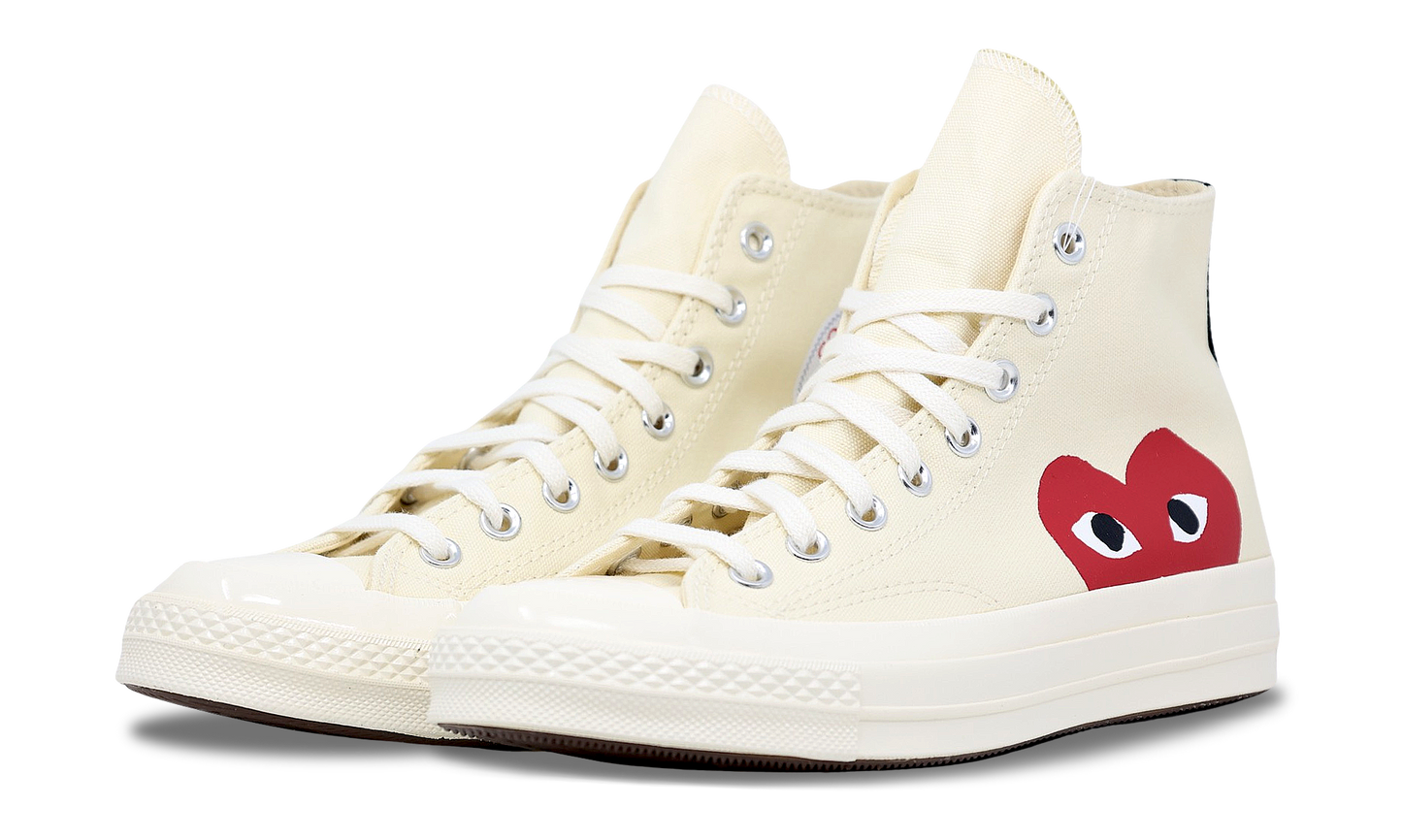 Converse Chuck Taylor Hi x CDG Comme Des Garcons PLAY White (150205C) Size 7-11