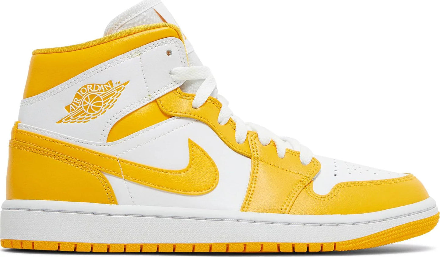 Nike Jordan 1 Mid White University Gold (W) (BQ6472-117) Women's Size 6-12
