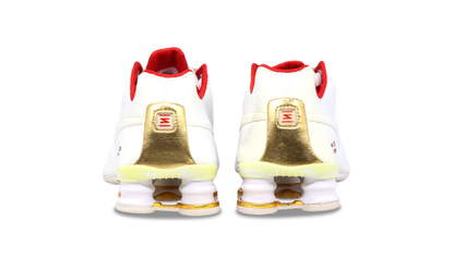 Nike Shox Deliver White Gold University Red (W) (317549-118) Women's Size 5W-7W