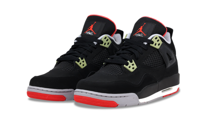 Nike Jordan 4 Retro Bred - Black Cement GS (408452-089) Grade School Size 3Y-7Y