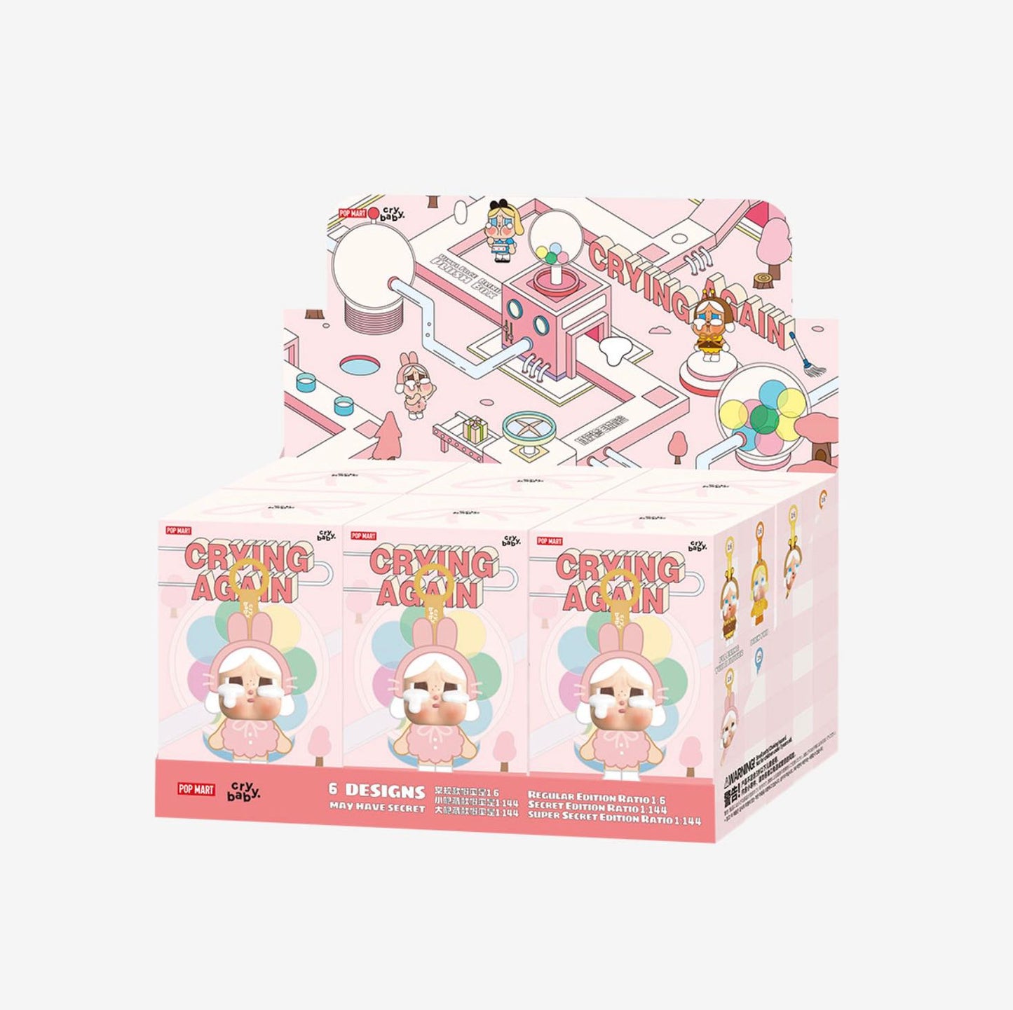 POP MART CRYBABY Crying Again Series-Vinyl Face Plush Blind Box