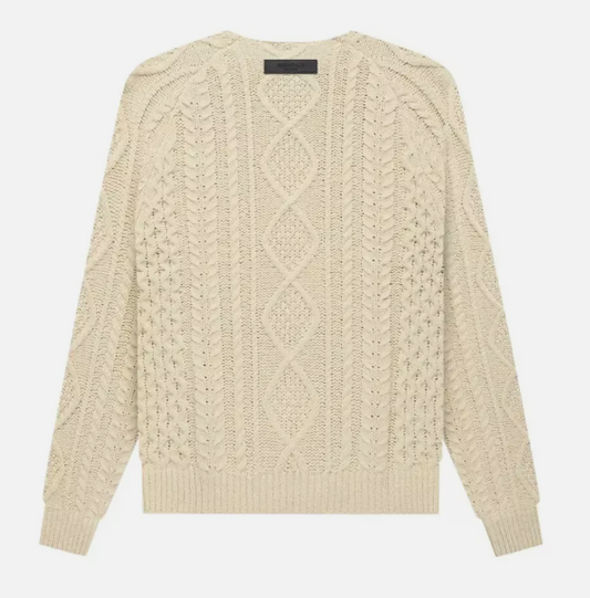 Fear Of God Essentials Cable Knit Eggshell (125SU224060F) Men's Size XS-2XL