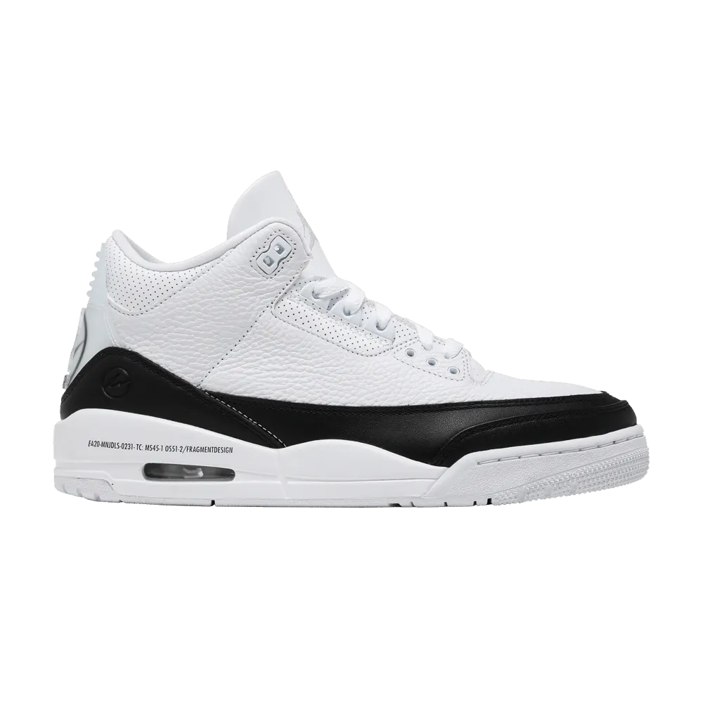 Nike Jordan 3 Retro SP x Fragment Design White (DA3595-100) Men's Size 6-14