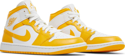 Nike Jordan 1 Mid White University Gold (W) (BQ6472-117) Women's Size 6-12