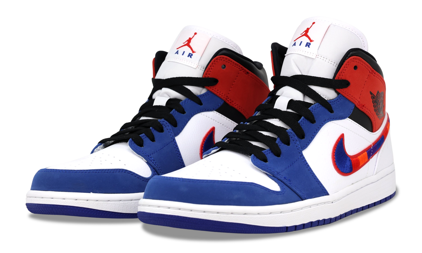 Nike Jordan 1 Mid Multicolored Swoosh 2020 (852542-146) Men's Size 7-11